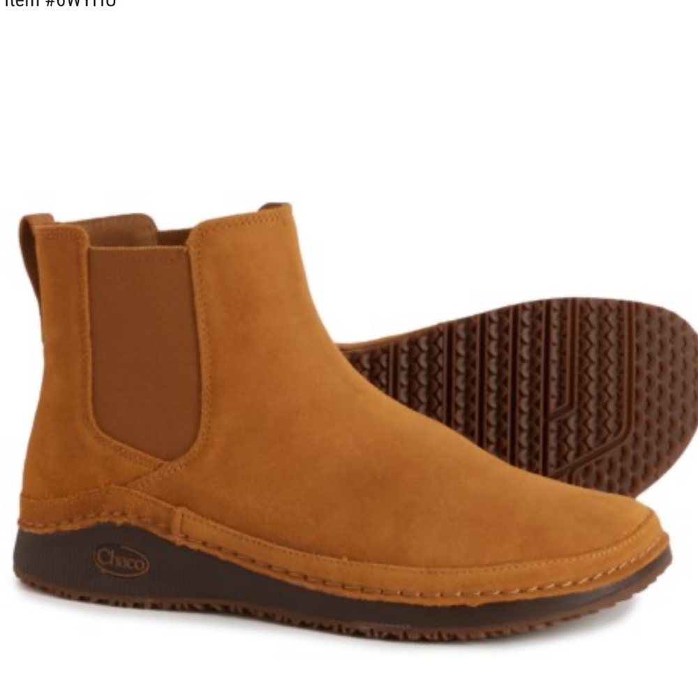 Chaco Paonia Chelsea Boots Caramel Suede NEW NWOB